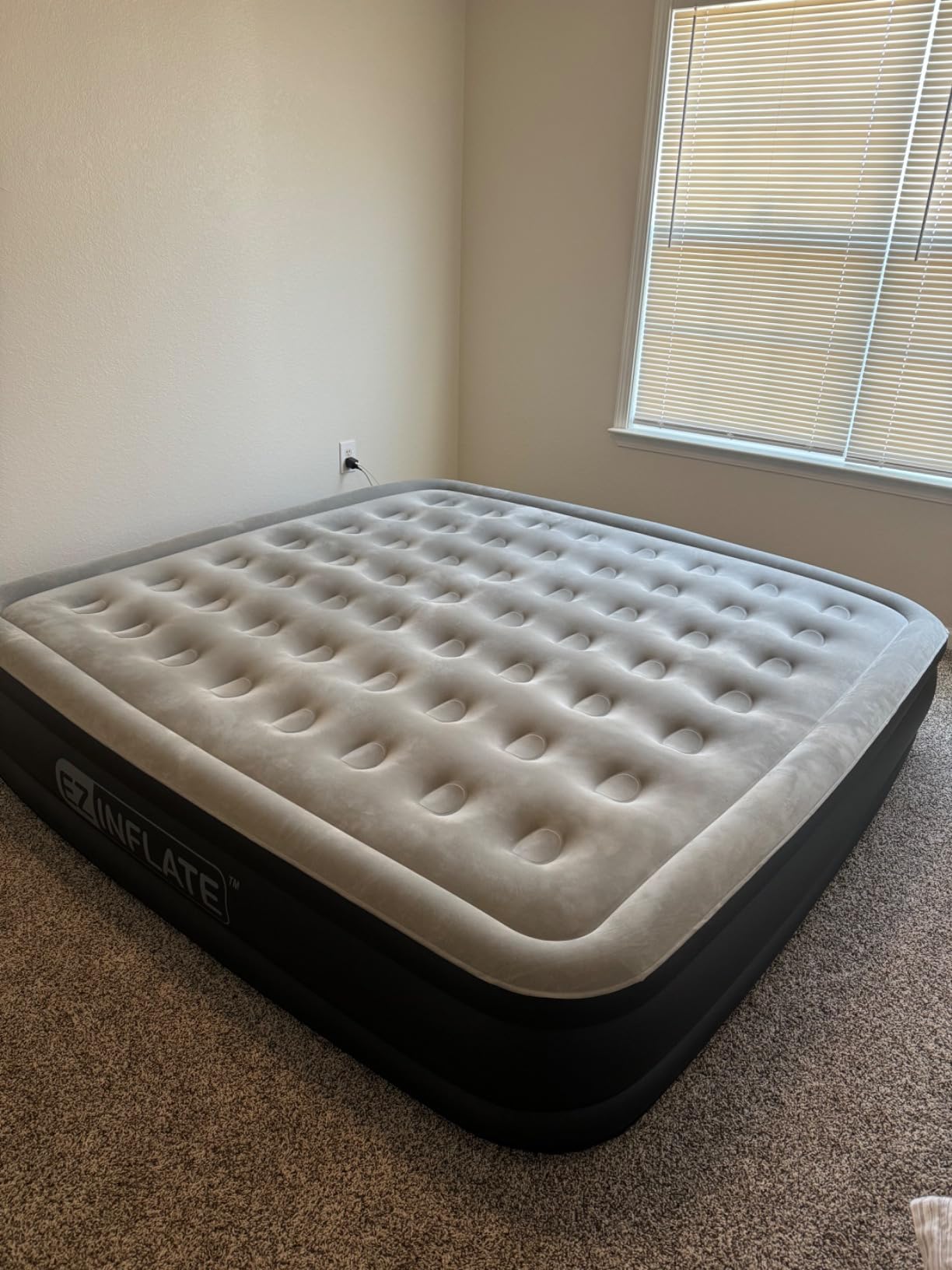 EZ Inflate customer photo — portable bed setup